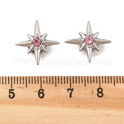 Pendientes de clip con forma de estrella y rhinestone&nbsp;EJEW-B116-01P-03