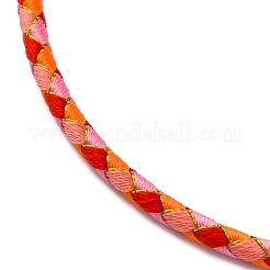 Verstellbare geflochtene Armbänder aus Polyesterkordel&nbsp;BJEW-Z085-01G-12