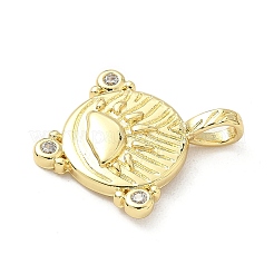 Pendentifs en laiton zircon cubique pavé&nbsp;KK-Z120-53G