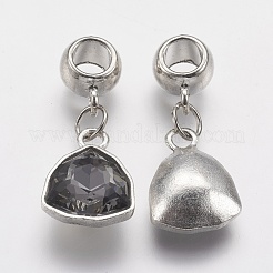 Pendentifs en alliage de style tibétain avec strass&nbsp;PALLOY-P149-03