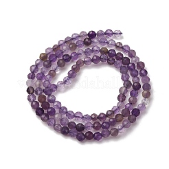 Facettierten natürlichen Amethyst Perlen Stränge&nbsp;G-RM241221-C35-01