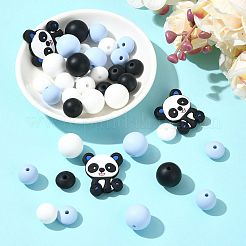 40 pièces 10 styles de perles de silicone&nbsp;SIL-FS0001-27A