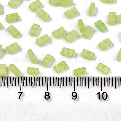 Perles de verre à peinture cuite à 2 trou fgb&nbsp;SEED-S031-M-SH1204FR