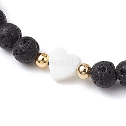3 stücke 3 arten natürliche edelstein & howlith perlen stretch armbänder sets&nbsp;BJEW-JB11007
