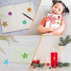 Selbstklebende Aufkleber aus Laserpapier mit fünfzackigem Stern&nbsp;DIY-WH0899-277
