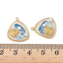 304 Edelstahl-Emaille-Anhänger&nbsp;STAS-U057-11G-C