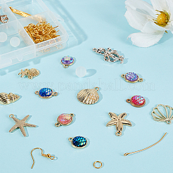 Kit per la creazione di orecchini pendenti a tema oceano fai da te&nbsp;DIY-SC0018-97