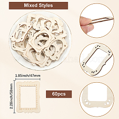 3 set di ritagli di legno non finiti&nbsp;DIY-SP0003-85