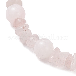 Braccialetti elasticizzati rotondi con perline di vetro effetto giada&nbsp;BJEW-JB12158-01