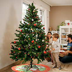 Jupe de sapin de noël en polyester&nbsp;DIY-WH0321-40A