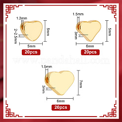 60 pz 3 perline in ottone stile&nbsp;KK-PH0005-55