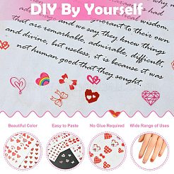 7 Blatt 7 Stile Valentinstag Thema Papier Nail Art Aufkleber&nbsp;DIY-CJ0002-86