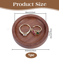 Scatola regalo rotonda in legno per collana&nbsp;AJEW-WH0604-49B