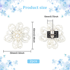Perlen plastikimitat perle blume schuhdekoration&nbsp;FIND-FG0002-02