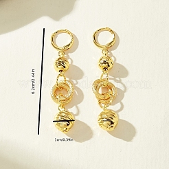 Pendientes de aro con borlas redondas de latón&nbsp;QQ1128