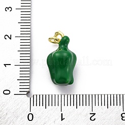 Pendentifs d'émail en laiton &nbsp;KK-U066-03C-G