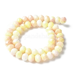 Chapelets de perles en verre électroplaqué&nbsp;LAMP-S068-11G