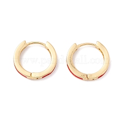 Aretes de aro con circonitas cúbicas chapadas en oro real de 18k&nbsp;EJEW-I260-18G-NR