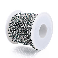 Chaînes strass en laiton plaqué argent&nbsp;CHC-N020-11C