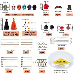 Kit para hacer aretes y pulseras de Halloween con piedras preciosas&nbsp;DIY-PH0008-84