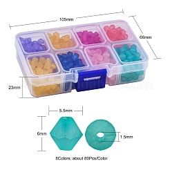 640 pz 8 colori perline acriliche satinate&nbsp;MACR-YW0001-84