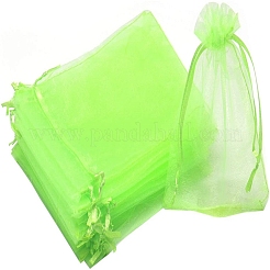 20 Sachets En Organza Blanc 18x13,2 Cm - Avec Cordon De Serrage - Pour Emballage Cadeau, Bijoux, Bonbons - Mariage, Noël