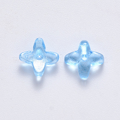 Perles de verre peintes par pulvérisation transparent&nbsp;GLAA-R211-06-C01
