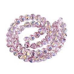 Chapelets de perles en verre transparent électrolytique&nbsp;X-EGLA-N056-01A-05