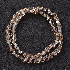 Chapelets de perles en verre électroplaqué&nbsp;EGLA-J137-6mm-A-FR02
