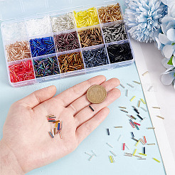 2250pcs 15 Farben Glashornperlen&nbsp;SEED-GO0001-06
