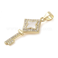 Messing micro pave klare zirkonia anhänger&nbsp;KK-I712-58G-02