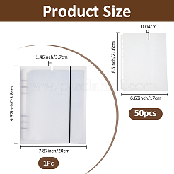 Couverture de classeur en plastique avec élastique et chemise intérieure en papier&nbsp;AJEW-WH0270-677