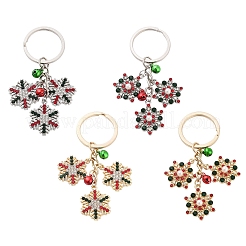 Schlüsselanhänger aus Legierung mit Schneeflocken-Strass&nbsp;KEYC-YW00108-01
