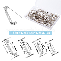 120 pièce de 4 styles de broches en fer&nbsp;IFIN-SP0001-33P