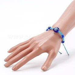 Verstellbare geflochtene Perlenarmbänder aus Nylonfaden&nbsp;BJEW-JB06067-01