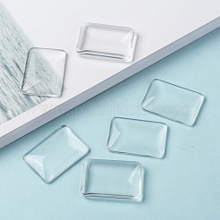 Trasparenti cabochons di vetro rettangolare&nbsp;GGLA-R025-33x23
