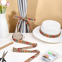 Vintage-Jacquard-Polyesterband&nbsp;OCOR-WH0082-533B