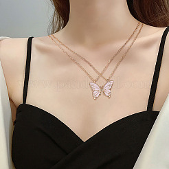 2 collier pendentif papillon assorti en fer pour les amies mère-fille&nbsp;JN1034A-1