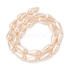 Brins de perles d'imitation en verre opaque électrolytique&nbsp;EGLA-H113-09A-02