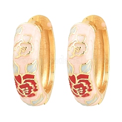 Orecchini a cerchio in ottone smaltato&nbsp;KK-CBA8324-13G