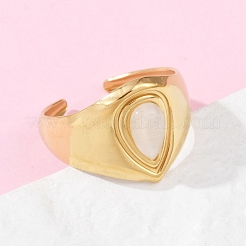 Anillos abiertos para puños de acero inoxidable 304&nbsp;RJEW-S629-04G