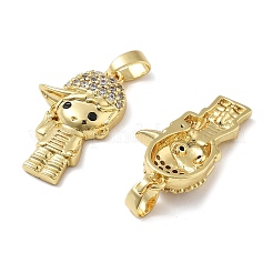 Micro cuivres garçon pavent pendentifs zircone cubique&nbsp;KK-M325-15A-G