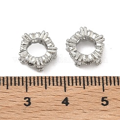 Cuore in ottone con micro pavé di zirconi cubici trasparenti&nbsp;KK-D228-25P