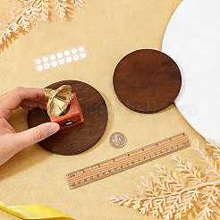 1 Stück flache runde Holz-Präsentationssockel&nbsp;AJEW-WH0485-37B