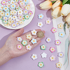 105 Stück 7 Farben Plumeria Blume undurchsichtige Harz Cabochons&nbsp;CRES-UN0001-04
