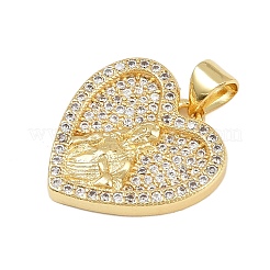 Colgante micropavé cubic zirconia de latón&nbsp;KK-P323-11B-G02