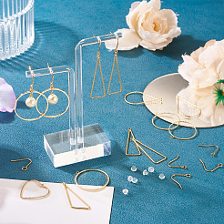 DIY Herz Dreieck Tropfen Messing Ohrhänger Bastelset&nbsp;DIY-TA0012-94