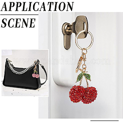 2 porte-clés en alliage de zinc avec strass&nbsp;KEYC-BC0001-13