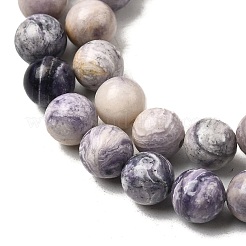 Fili di perline di diaspro naturale a strisce viola&nbsp;G-K350-C03-8mm