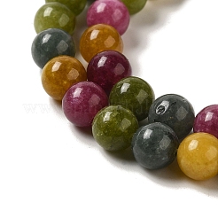 Naturales teñidos abalorios de jade blanco hebras&nbsp;G-M402-C03-23
